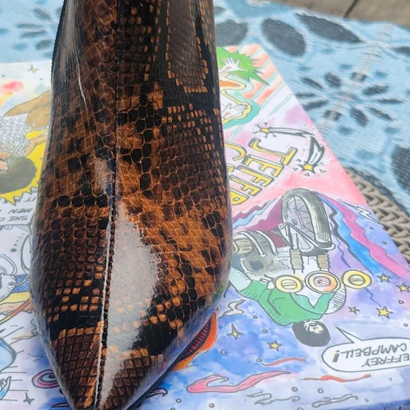 Jeffrey Campbell Faux Snake Print Boots - Picture 2 of 5